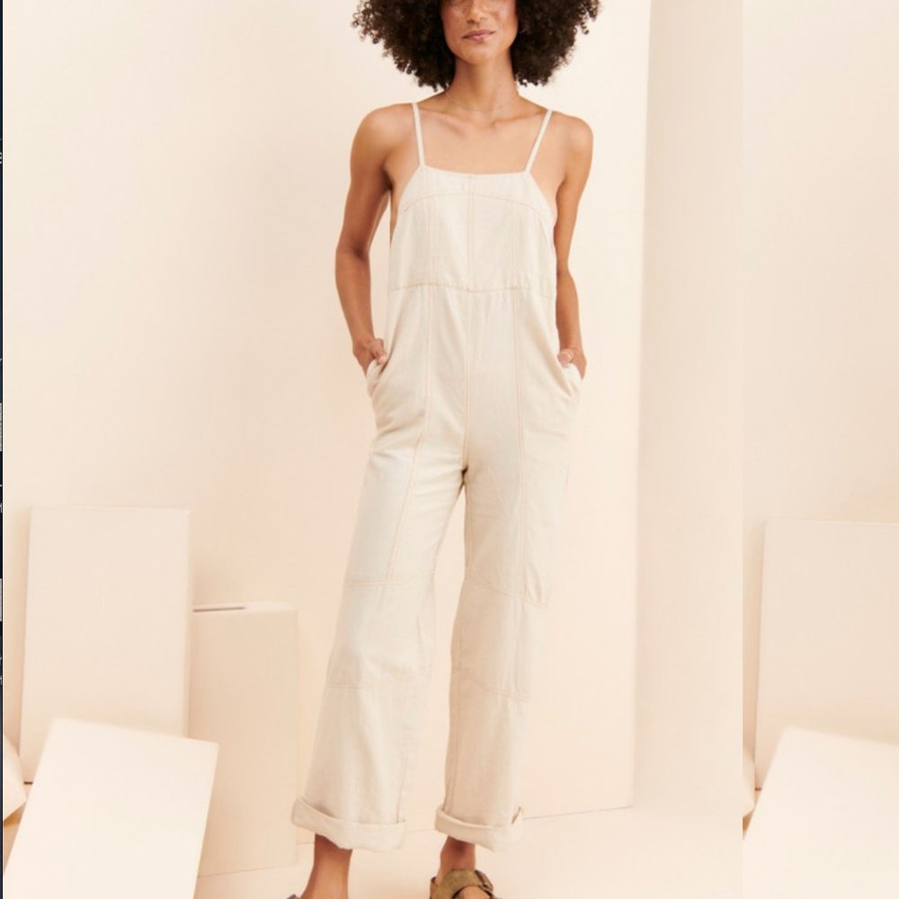 Urban Outfitters Cream Jumpsuit